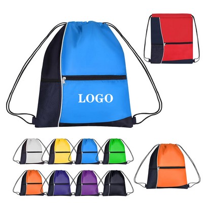 Lightweight Polyester Drawstring Backpack