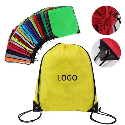 Polyester Drawstring Cinch Backpack For Travel