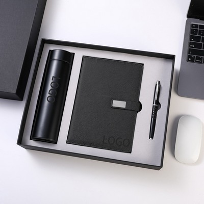 Custom Business Gift Set w/A5 Notebook & 17oz Vacuum Mug & Pen