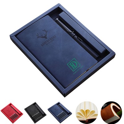 Leather Journal A6 Notebook And Pen Gift Set