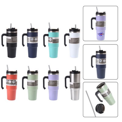 30 oz Stainless Steel Tumbler With Handle