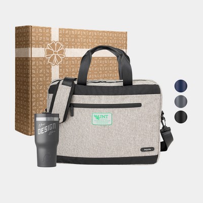 RejuVe® Executive Laptop Bag & RTIC® Insulated Tumbler Gift Set