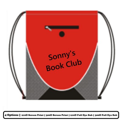 Sublimation Multi-Panel Polyester Drawstring Bag w/