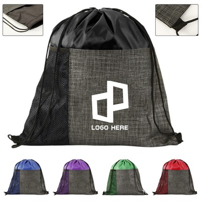 Two-Tone Drawstring Backpack