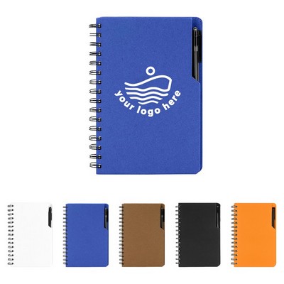 FSC® 5"x 8"Kraft Notebook w/Pen