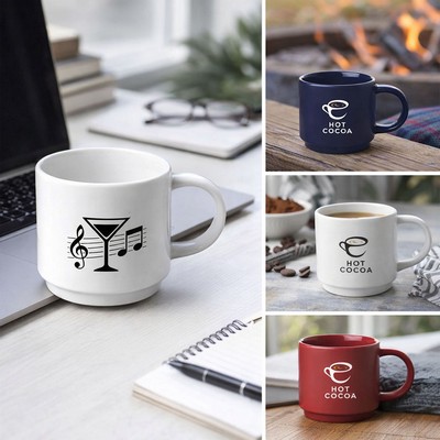 14 Oz Stackable Ceramic Mugs