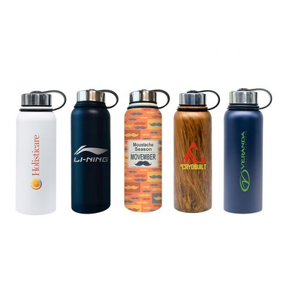 40 oz Vacuum Bottle excellent quality larger sized bottle.