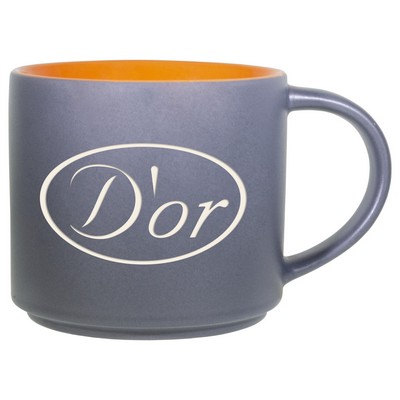 16 oz. Gray Norwich Stacking Two-Tone/Orange interior mug