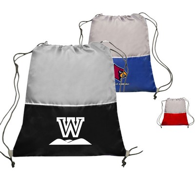 Two Tone Drawstring Backpacks