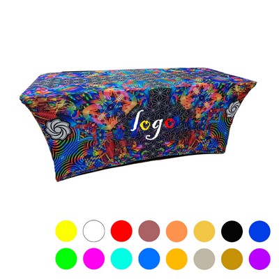 6' 230gsm Premium Stretch Event Tablecloth Durable Spandex Cover MOQ 1