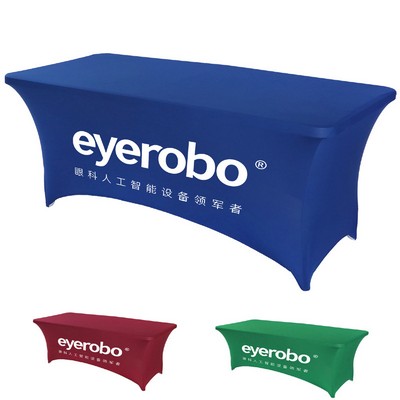 6' Open Back Stretch Table Cover 230GSM Full Color Dye Sublimation