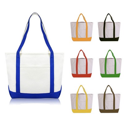 12 Oz. Canvas Tote Bag With Pocket