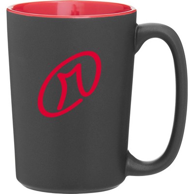12 oz Rocca Ceramic Mug (Matte Black/Glossy Red)