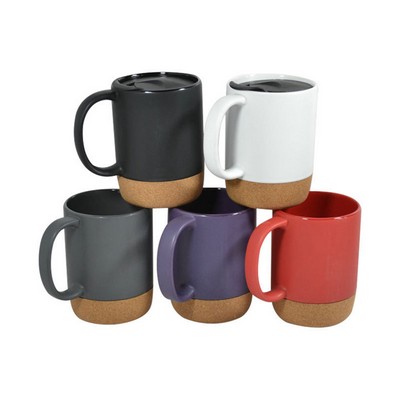14 oz. Cork Base Ceramic Mug