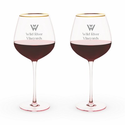 Twine Living® Rose Crystal Red Wine Glass