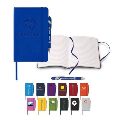 Soft Touch Journal with Pen Set-Full Color