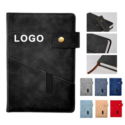 A5 Lined Leather Journal Notebook