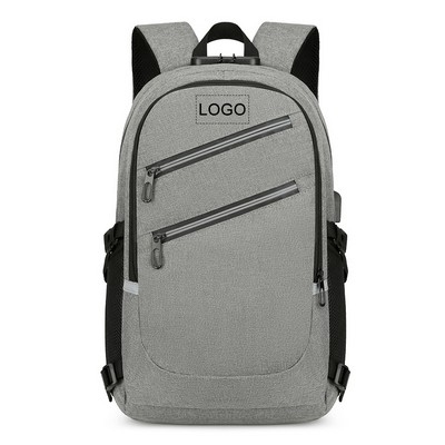 Duo Zipper Laptop Backpack