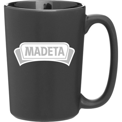 12 oz Rocca Ceramic Mug (Matte Black/Glossy Black)