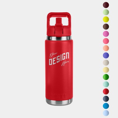 26 Oz YETI® Rambler Stainless Steel Insulated Water Bottle w/ Straw Cap