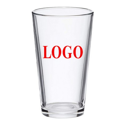 16oz Custom Heavy Base Tall Clear Cocktail Juice Drinking Glasses