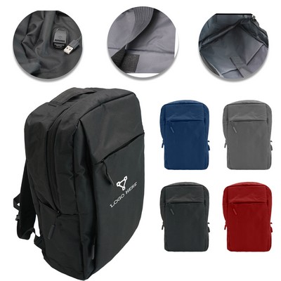 Laptop Business Backpack With USB Charging Port