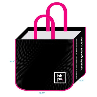 Large Round Corner Laminated Non-Woven Shopper Tote Bags