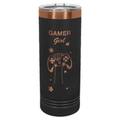 22oz polar camel Black powder with rose gold plating