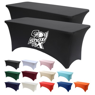 MOQ 1 6' Polyester Stretch Tablecloth